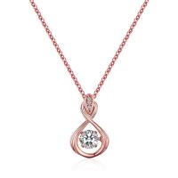 Cubic Zircon Micro Pave Brass Necklace, with 5cm extender chain, plated, oval chain & micro pave cubic zirconia & for woman nickel, lead & cadmium free Approx 15.75 Inch 