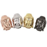 Weinlese Messing Perlen, Buddha, plattiert, keine, 16x14x11mm, Bohrung:ca. 2mm, verkauft von PC