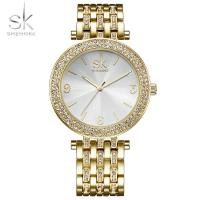 Women Wrist Watch, Zinc Alloy, with Glass, Japanese movement, plated, Life water resistant & for woman & with rhinestone 38mm Approx 7.8 Inch 