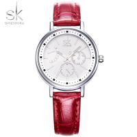 Women Wrist Watch, Zinc Alloy, with PU Leather & Glass, Japanese movement, plated, Life water resistant & for woman 32mm Approx 6.8 Inch 