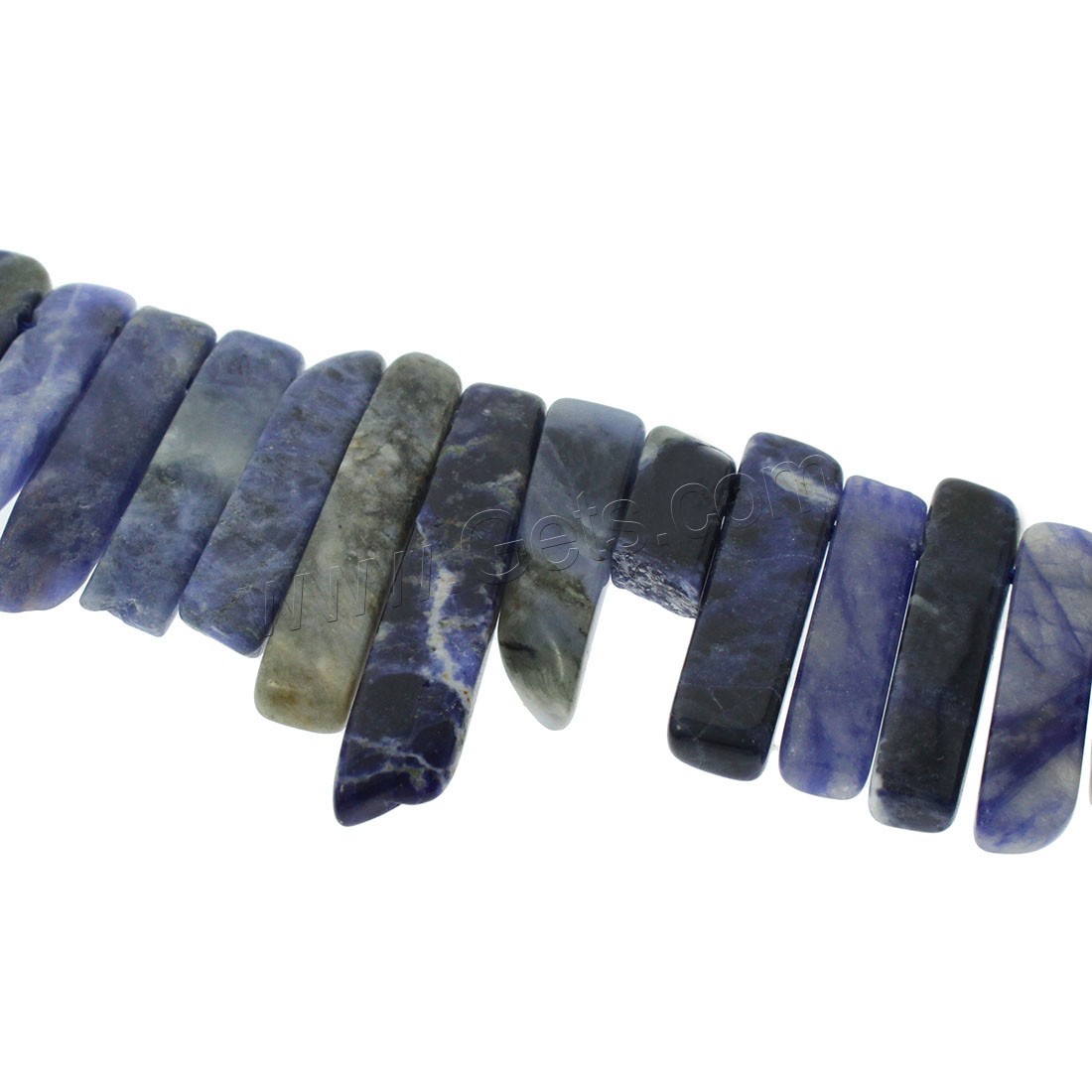 Mixed Gemstone Beads, Nuggets, different materials for choice, 57x18x8mm-23x16x8mm, Hole:Approx 1mm, Length:Approx 15.7 Inch, Sold By Strand