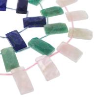 Mixed Gemstone Beads, Rectangle & faceted Approx 1mm Approx 15.3 Inch, Approx 