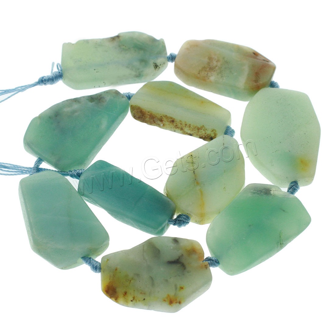 Mixed Gemstone Beads, Nuggets, different materials for choice, 33x15x7mm-41x28x5mm, Hole:Approx 1mm, Length:Approx 16.5 Inch, Sold By Strand