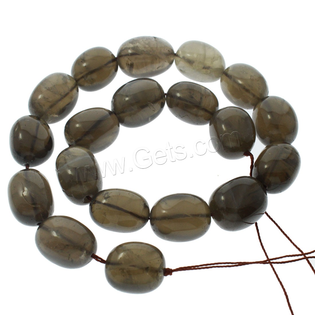 Gemischte Edelstein Perlen, oval, verschiedenen Materialien für die Wahl, 19x15x14mm, Bohrung:ca. 1mm, Länge:ca. 15.5 ZollInch, verkauft von Strang