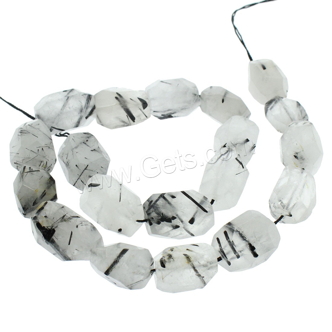 Gemischte Edelstein Perlen, verschiedenen Materialien für die Wahl & facettierte, 18x13x13mm, Bohrung:ca. 1mm, Länge:ca. 14.9 ZollInch, verkauft von Strang