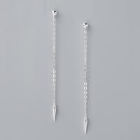 Sterling Silver Drop Earring, 925 Sterling Silver, Conical, for woman, 62mm 