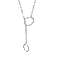 Sterling Silver Jewelry Necklace, 925 Sterling Silver, platinum plated, oval chain & for woman Approx 19.6 Inch 