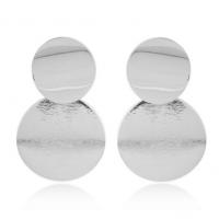 Zinc Alloy Drop Earring, Round, plated, for woman lead & cadmium free 