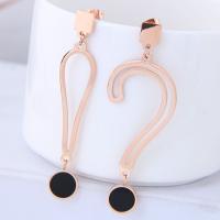 Asymmetric Earrings, Titanium Steel, with Acrylic, rose gold color plated, for woman 