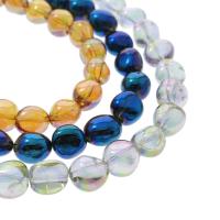 Gemischte Farbe Quarz Perlen, Natürlicher Quarz, oval, bunte Farbe plattiert, verschiedene Größen vorhanden, keine, Bohrung:ca. 1mm, Länge:ca. 16.1 ZollInch, verkauft von Strang