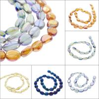 Gemischte Farbe Quarz Perlen, Natürlicher Quarz, bunte Farbe plattiert, verschiedene Größen vorhanden, keine, Bohrung:ca. 1mm, Länge:ca. 15.7 ZollInch, verkauft von Strang
