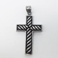 Stainless Steel Cross Pendants, blacken Approx 2-4mm 