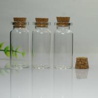 La botella de cristal para prometer, Vidrio, con madera, Portátil & Sostenible, 22x50mm, Vendido por UD