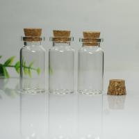 La botella de cristal para prometer, Vidrio, con madera, Portátil & Sostenible, 22x45mm, Vendido por UD
