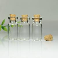 La botella de cristal para prometer, Vidrio, con madera, Portátil & Sostenible, 14x30mm, Vendido por UD