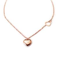 Stainless Steel Jewelry Necklace, with 2inch extender chain, Heart, plated & oval chain & for woman 8mm, 11mm 
