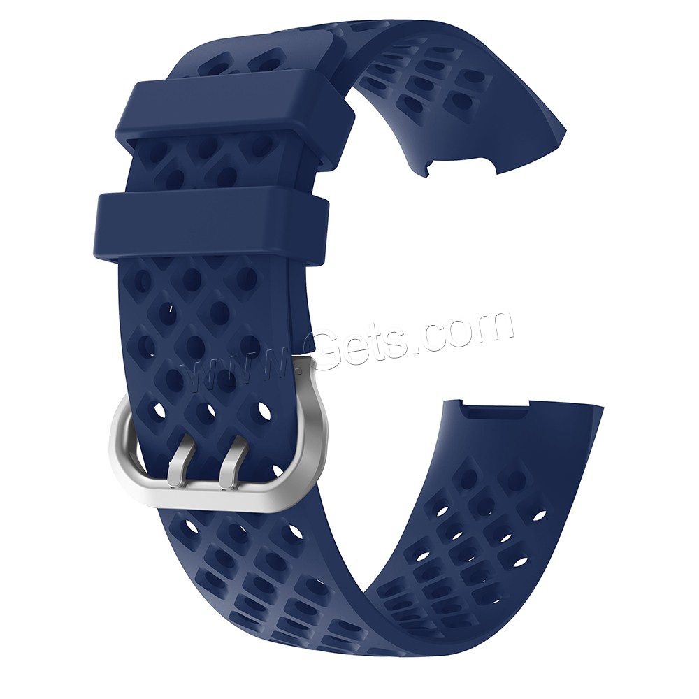 Silikon Uhrband, mit Edelstahl, Lebenswasserbeständig & unisex & verschiedene Größen vorhanden, keine, 22mm, Länge:ca. 7.8 ZollInch, ca.  9 ZollInch, verkauft von PC