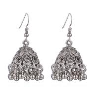 Zinc Alloy Drop Earring, iron earring hook, Tassel, antique silver color plated, vintage & folk style & for woman, lead & cadmium free 