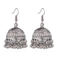 Zinc Alloy Drop Earring, iron earring hook, Tassel, antique silver color plated, vintage & for woman, lead & cadmium free 