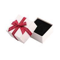 Paper Packing Gift Box, with Sponge & Polyester,  Square, white 