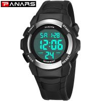 PANARS® Watch Collection, Stainless Steel, with Silicone & Plastic, plated, 50M waterproof & Unisex & LED 26.5mm Approx 10.4 Inch 