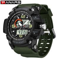 PANARS® Watch Collection, Stainless Steel, with Silicone & Plastic, plated, 50M waterproof & multifunctional & Unisex & adjustable & LED 27.5mm Approx 10 Inch 