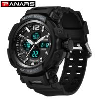 PANARS® Watch Collection, Stainless Steel, with Silicone & Plastic, plated, 50M waterproof & multifunctional & Unisex & adjustable & LED 30.5mm Approx 10 Inch 