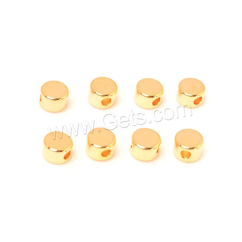 Brass Jewelry Beads, Flat Round, real gold plated, different size for choice, Hole:Approx 1.5mm, Sold By PC