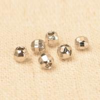 Brass Jewelry Beads, plated & faceted Approx 1.5-2mm 