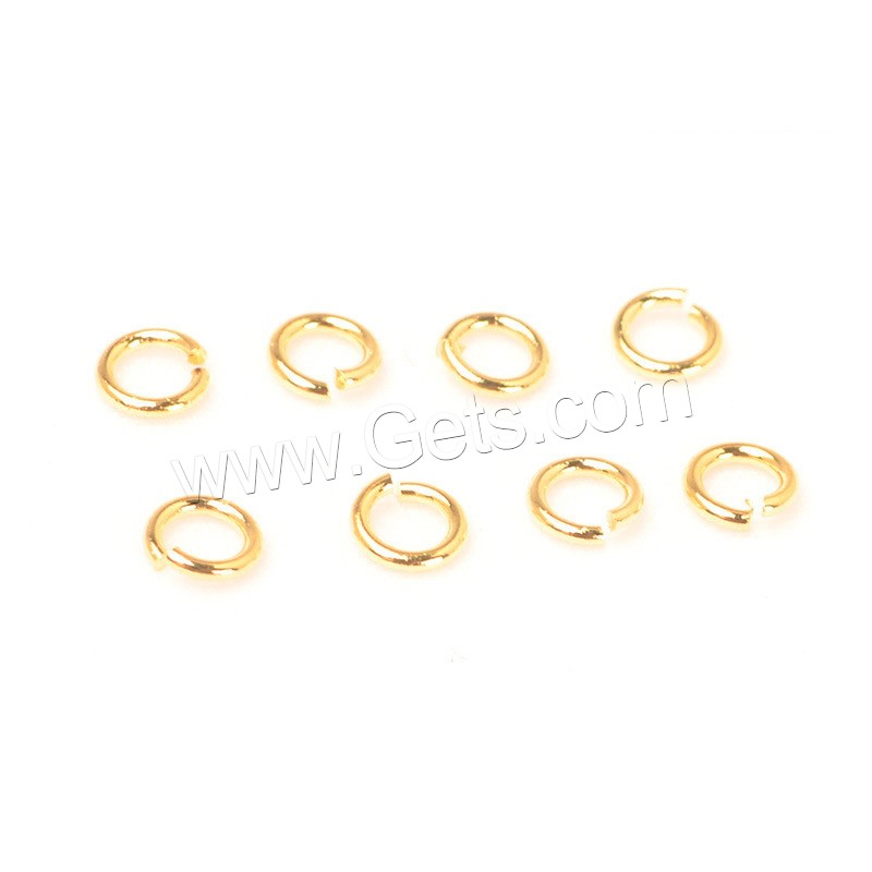Brass Ring Jump Abierta, metal, chapado en oro real, diverso tamaño para la opción, aproximado 100PCs/Bolsa, Vendido por Bolsa