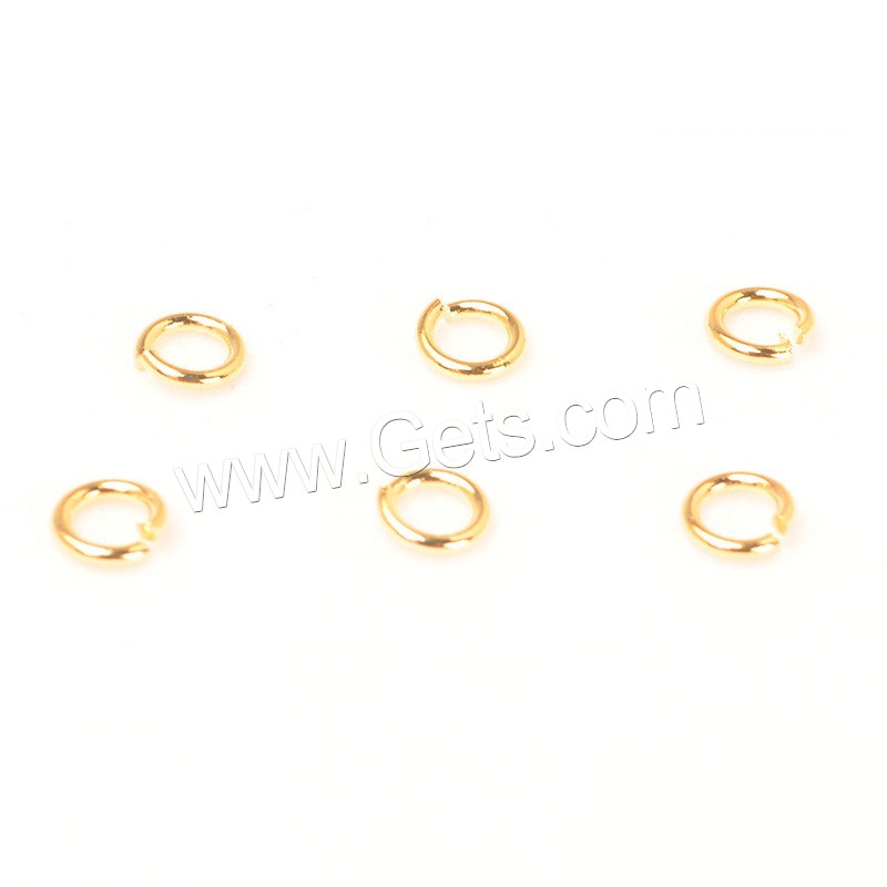 Messing öffnen Sprung Ring, vergoldet, verschiedene Größen vorhanden, ca. 100PCs/Tasche, verkauft von Tasche