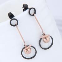 Titanium Steel Earrings, with Acrylic, plated, for woman 