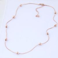Титан ожерелье ювелирных изделий, титан, плакированный цветом розового золота, змея цепи & Женский, 6mm, длина:Приблизительно 15.7 дюймовый, продается Strand
