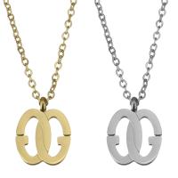 Stainless Steel Jewelry Necklace, with 2Inch extender chain, Alphabet Letter, plated, oval chain & for woman 1.2mm Approx 17 Inch 