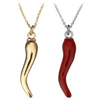 Stainless Steel Jewelry Necklace, Pepper, plated, Unisex & oval chain & enamel 2mm Approx 20 Inch 