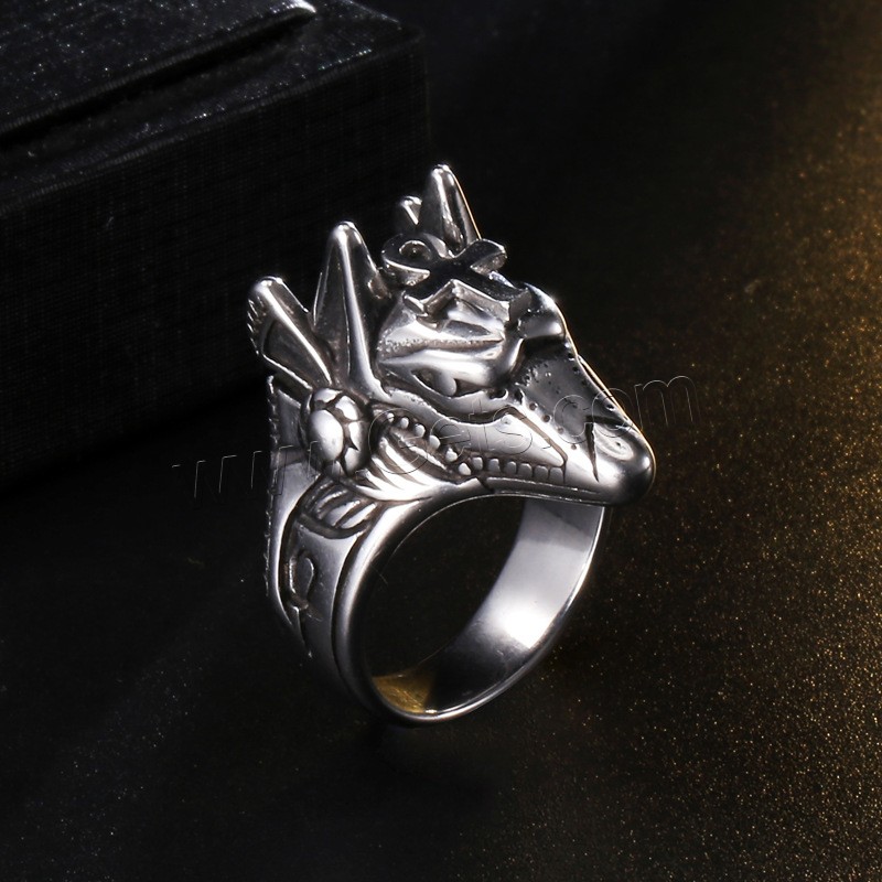 Men Stainless Steel Ring in Bulk, antique silver color plated, different size for choice & for man & blacken, 18x26mm, Sold By PC