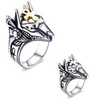 Men Stainless Steel Ring in Bulk, antique silver color plated & for man & blacken 