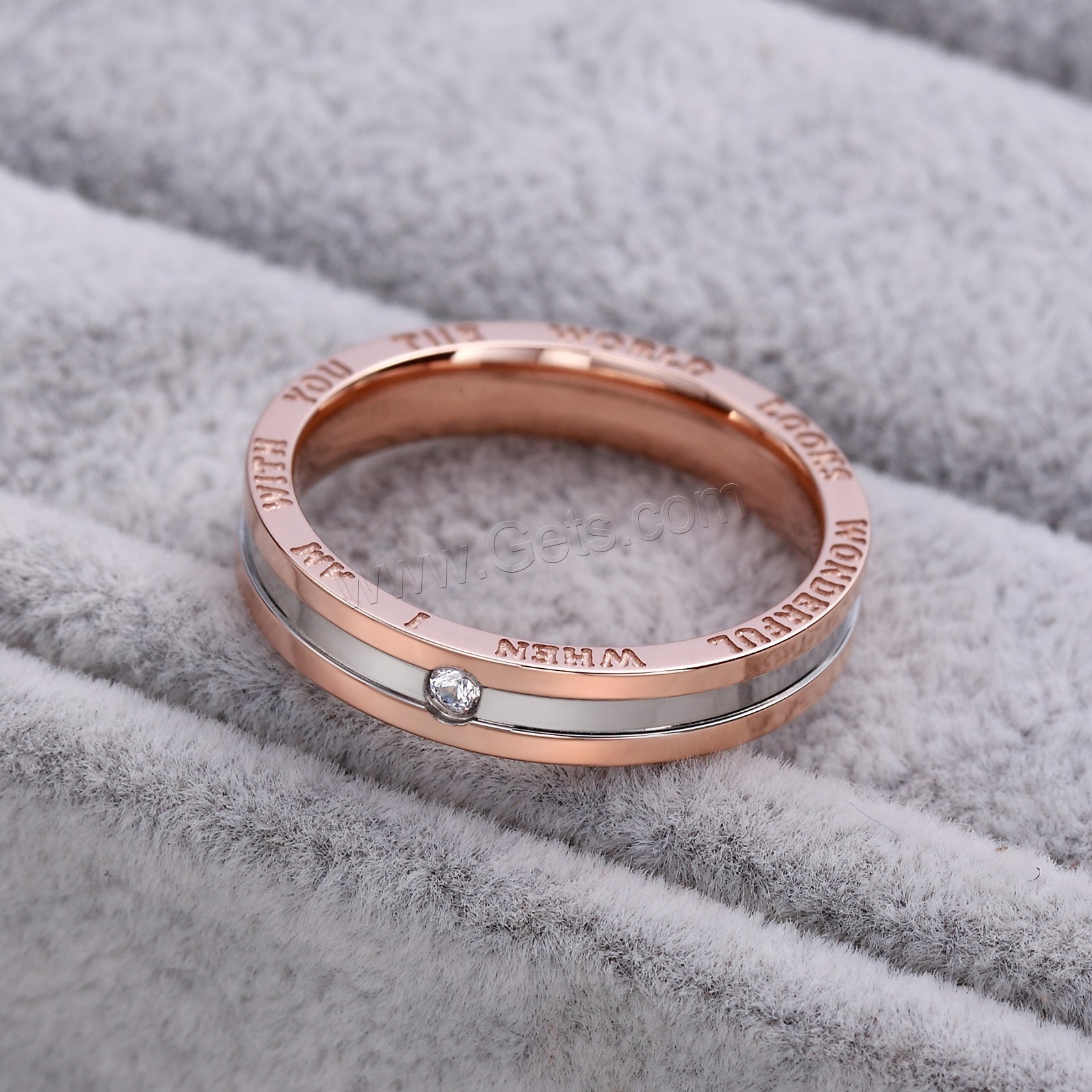 Нержавеющая сталь Rhinestone палец кольцо, нержавеющая сталь, Другое покрытие, разный размер для выбора & Женский & со стразами, 4mm, продается PC
