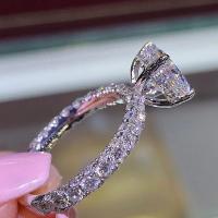 ラインス トーン亜鉛合金指のリング, 亜鉛合金, メッキ, 異なるサイズの選択 & 女性用 & ライン石のある, 無色, 売り手 パソコン