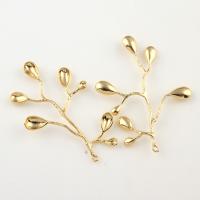 Brass Jewelry Pendants, Branch, real gold plated Approx 1mm 
