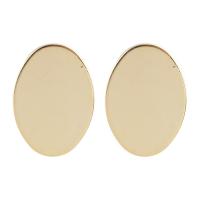 Brass Earring Stud Component, real gold plated Approx 2mm 
