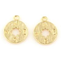 Brass Jewelry Pendants, real gold plated Approx 1mm 