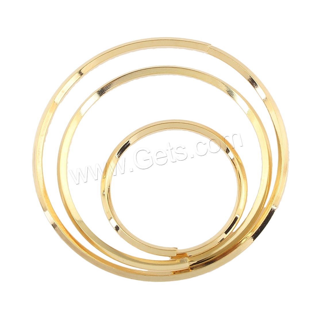 Brass Linking Ring, real gold plated, open & different size for choice, Hole:Approx 17-32mm, 3PCs/Bag, Sold By Bag