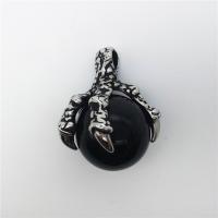 Resin Stainless Steel Pendant, with Resin, Claw, blacken Approx 2-4mm 
