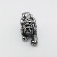Stainless Steel Animal Pendants, Fabulous Wild Beast, blacken Approx 2-4mm 