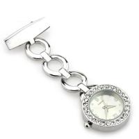 Nurse Watch, Zinc Alloy, with Glass, plated, Life water resistant & Unisex & with rhinestone 