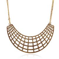 Zinc Alloy Necklace, with 5cm extender chain, antique gold color plated, Unisex & twist oval chain & hollow Approx 17.7 Inch 