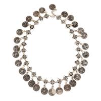 Ожерелье цинкового сплава , цинковый сплав, с 5cm наполнитель цепи, плакированный цветом под старое серебро, Мужская, 40mm, длина:Приблизительно 17.7 дюймовый, продается Strand