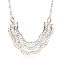 Zinc Alloy Necklace, with 5cm extender chain, plated, Unisex & twist oval chain, matte silver Approx 17.7 Inch 