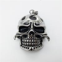 Stainless Steel Skull Pendant, blacken Approx 2-4mm 